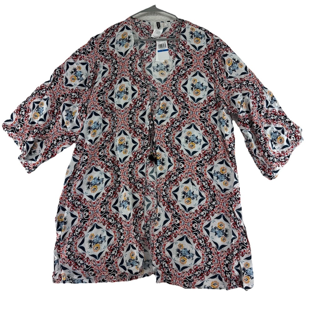 Jantzen Tie Front‎ Woven Swimsuit Cover Up Size XL